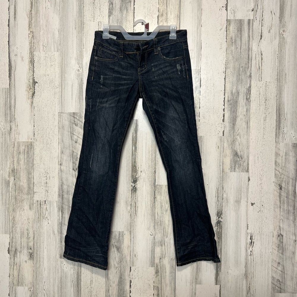 UGS Underground Soul Dark Wash Flap Pocket Bootcut Jeans Juniors Size 5